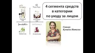 4 сегмента средств по уходу за лицом