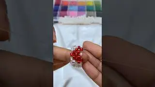 خاتم قلب بالخرز ♥️ beaded heart ring ♥️
