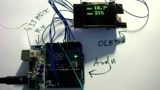 433 MHz Thermometer Data Display with Arduino and SSD1325 OLED