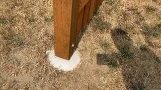 Concern about too much cement touching the post