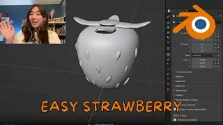Blender Tutorial for ABSOLUTE Beginners (Part 2: Modeling) | Easy Strawberry 🍓