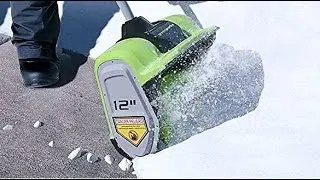 GreenWorks G MAX 40V 12 inch Cordless Snow Shovel 4Ah Battery and Charger Review, Works great in the