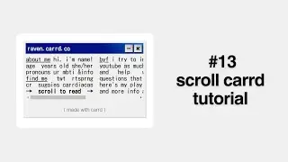 simple scroll carrd tutorial #13