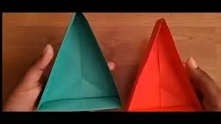 How to make a paper triangle Box/Easy origami triangle Box tutorial