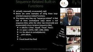 10 Lect Sequence-Related Built-in Functions in python (sorted(), reversed(), enumerate(), zip() )