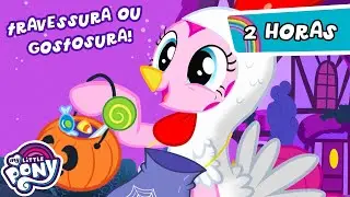 Os pôneis adoram doces ou travessuras🎃🍬🍭 | 2 Horas | My Little Pony 🦄 | A Amizade é Mágica