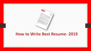 How to write the best resume 2019