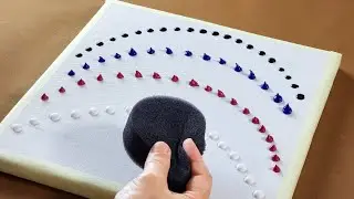 Easy Sponge Painting Technique | Acrylic Landscape Painting