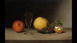 After Peale Still Life: Apples, Sherry and Tea Cake