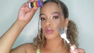 Make de carnaval usando um garfo!!🤫🤩🎉