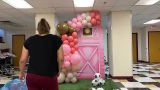 Guirnalda de globos en temática de la granja