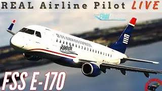 My First REAL E170 Flight RE-Created | Real Airline Pilot | FSS E170 | I Figured it out | 