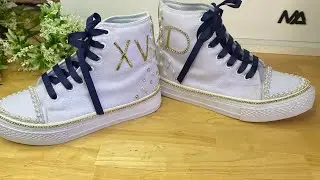 Zapatillas para Quinceañera DIY 💙