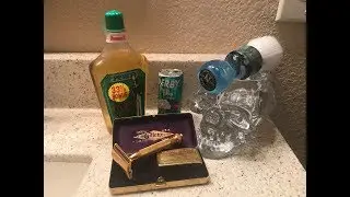 Vintage Gillette Open-comb, Derby Shave Stick, WCS Deranged Brush & Pinaud Clubman