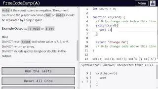 Counting Cards - freeCodeCamp | Video 82 | Basic JavaScript