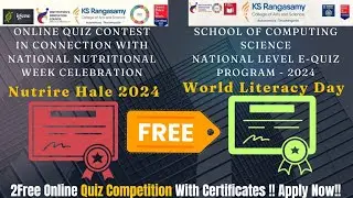 National Nutritional Week | World Literacy Day 2024 | Online Quiz Competition with Certificates