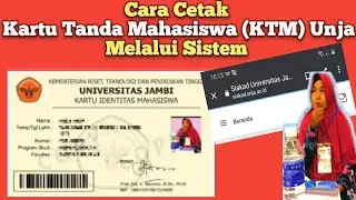 Cara Cetak Kartu Mahasiswa (KTM) Unja melalui Sistem