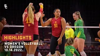 Women's Volleyball - USC 3, Oregon 1: Highlights (10/14/22)