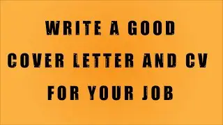 How to write a good cover letter for job application