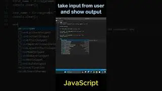 Take input from user in Javascript #programming #shorts