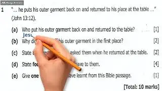 R.E 2023 Ext Q1: Jesus washes his disciples' feet