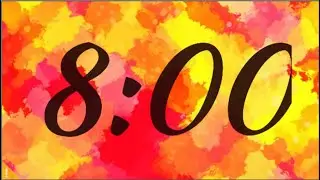 8 Minute Classroom Timer - Countdown - Silent w/alarm at the end