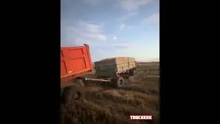 Посадил КаМаз на брюхо. #большегруз #дальнобой #камаз