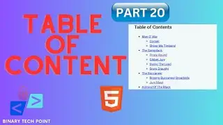 create table of content | html tutorial for beginners 