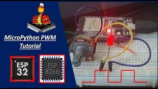 MicroPython: PWM with ESP32 and ESP8266 – LED fading Example