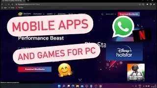Download any mobile games or apps on pc usnig BlueStacks 5|play store | windows |hotstar, whatsapp,,