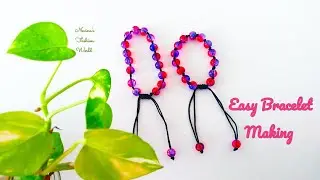 How to make Simple Bracelet #tutorial #craft #beadsjewellery #jewellery #artandcraft #art #youtube