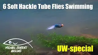 6 Soft Hackle Tube Flies - real under water swimming action