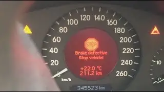 BRAKE DEFECTIVE STOP VEHICLE | Mercedes W211 Brake Line Replacement