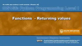 Python 07E   Functions that Return a Value