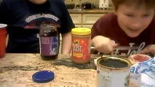 The Crazy Maniac 9 year old making a PB&J