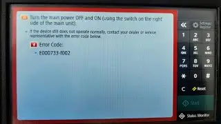 Canon Error Code E000733-f002