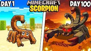 I Survived 100 Days as a SCORPION in Minecraft!