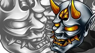 HANNYA MASK | autodesk sketchbook
