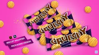 Biscuit Packaging Wrapper Design | Adobe Photoshop and Illustrator | HINDI /हिंदी Tutorial