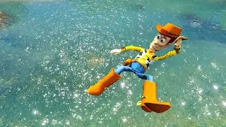 GTA 5 Water Ragdolls WOODY Jumps/Fails ep.18 (Euphoria Physics Funny | Moments)