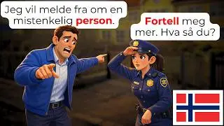 🇳🇴 🚨 15 Norwegian Crime & Incident Conversations Every Beginner Should Learn | A1-A2