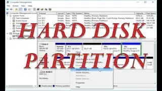 How to create Partition on window 10  HARD DRIVE PARTITION1080p