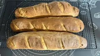 Italian Style Baguettes (Ankarsrum Mixer)