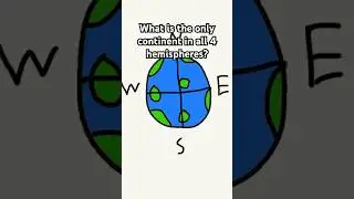 The Only Continent in All 4 Hemispheres! #shorts #animation