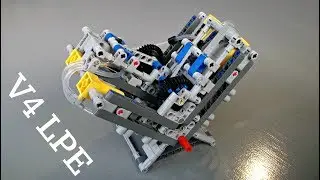 Lego Technic V4 Pneumatic Engine - with Instructions