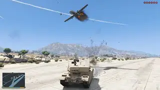 GTA 5 [R.D.E. 4.0.3] - Tank Rampage In Military Base Vol.4 + 10 Star Police Chase Escape