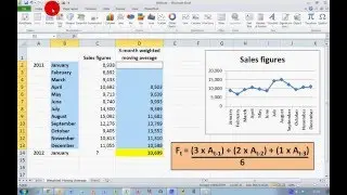 How To... Calculate a Weighted Moving Average in Excel 2010