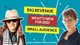 Large-scale revenue from a small-scale audience: What's new in 2023 (with guest Pamela Wilson!)