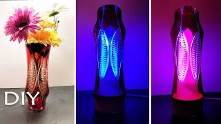 HOW TO MAKE designer night light from crystal vase | Step-by-step upcycling