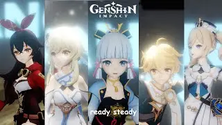 [Genshin Impact MMD] Ready Steady [ Traveler, Barbara, Akaya, Amber ]